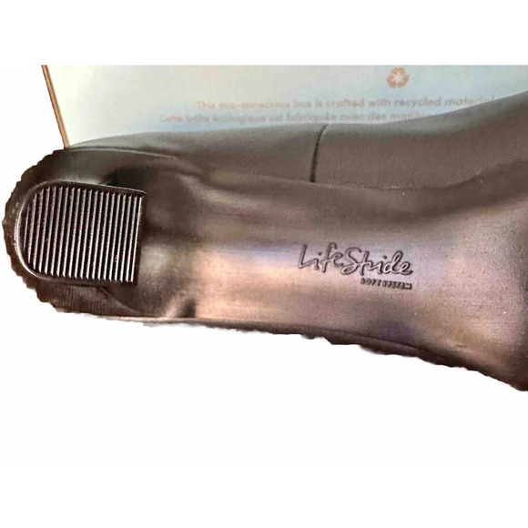 Life Stride Julia Dress Pump Heels Shoes Womens 8.5 Slip On Round Toe Black NEW - Picture 5 of 10